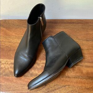 Thursday Boot Company Black Leather Heeled Downtown Boots